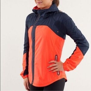 Lululemon Athletica Orange and Navy Jacket